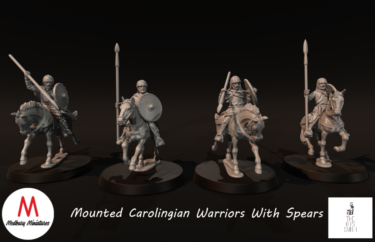 Mounted Carolingian Warriors mit Speeren